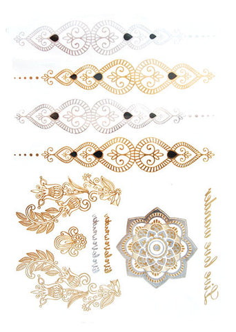 Gold and Silver Indian Tattoos
